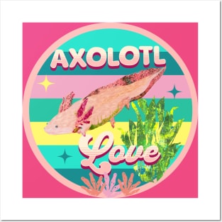 Axolotl Love Posters and Art